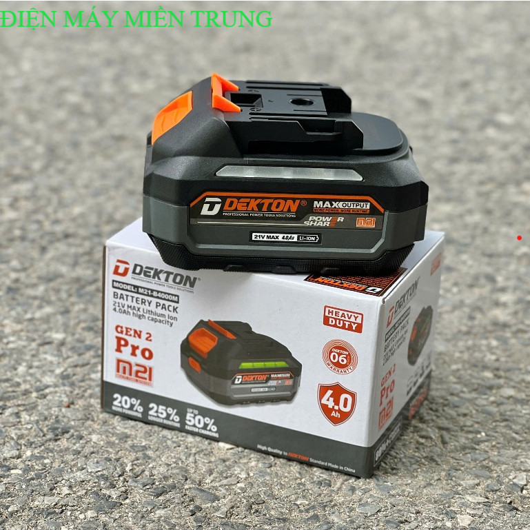 Pin 21v M21 Dekton, chân pin phổ thông Makita, M21-B4015PRO , M21-B4000M, Điện Máy MT