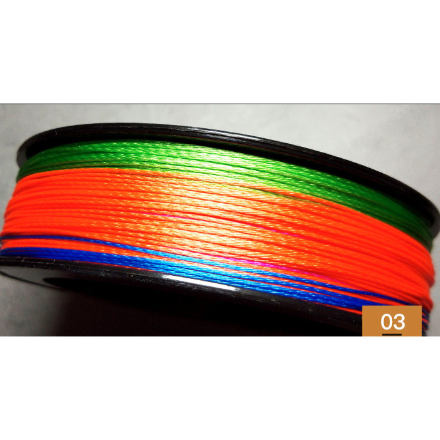 Dây câu PE 9 sợi JOF 500M, dây kéo mạnh chống mài mòn đa màu, phụ kiện câu cá 0,6-8