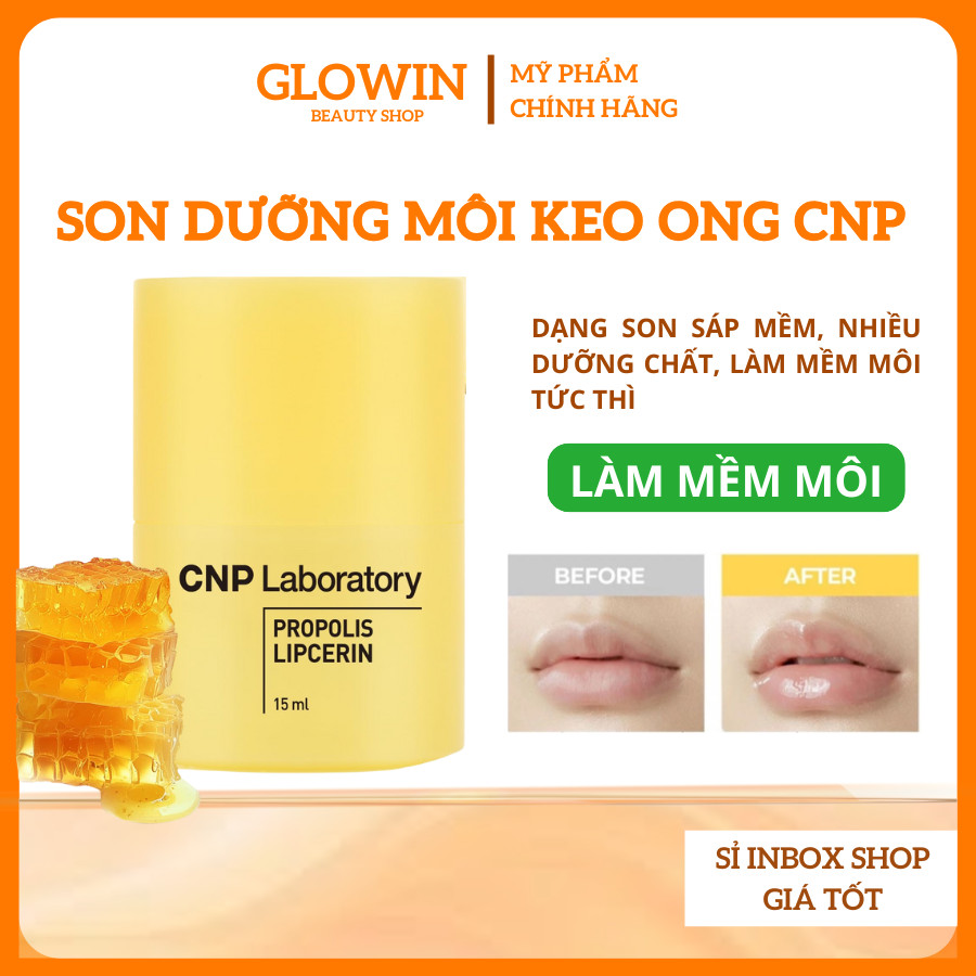Dưỡng môi CNP Son dưỡng môi keo ong CNP Laboratory phục hồi nứt nẻ và giữ ẩm môi kéo dài đến 12 giờ 