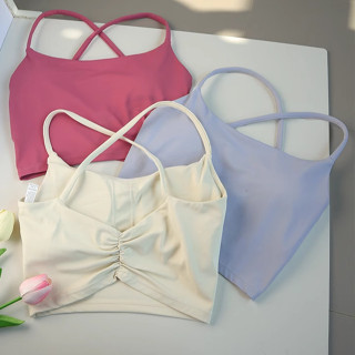 【 MAGGIEYOGA   Áo ngực thể thao Cross Beauty Back Pleats Design Nhanh khô - Tập thể dục Yoga