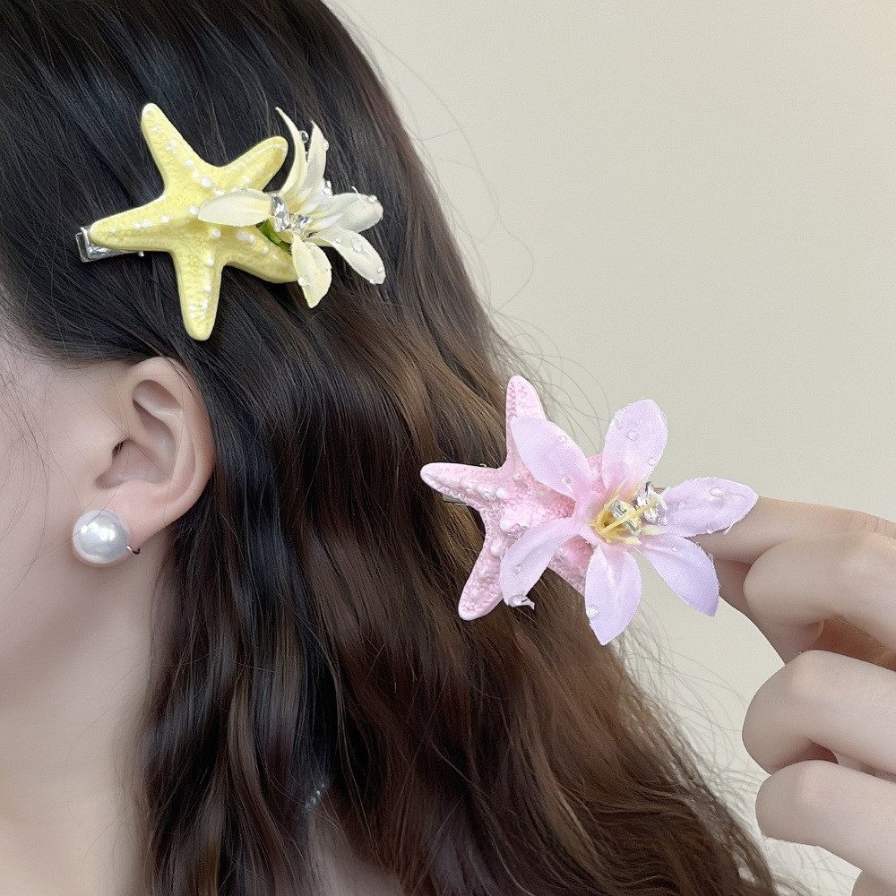 Hoa Sao Biển Kẹp Tóc Nữ Bên Kẹp Tóc Nữ