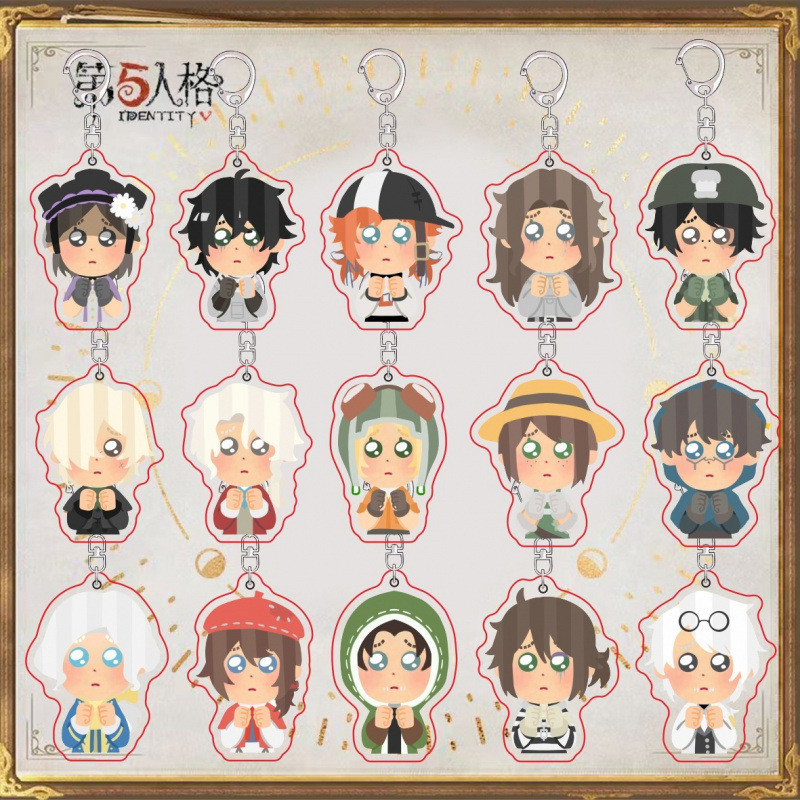 Hot Identity Ⅴ Keychain Cute Figure Grace Joseph Jack Alva Lorenz Mary Cartoon Key Ring Cosplay  Jew