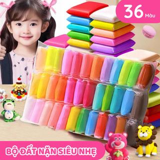 Đất Sét Siêu Nhẹ 36 Màu Không Độc Hại - Đất Nặn Tự Khô An Toàn Cho Trẻ Em, Người Lớn, Handmade Và Trang Trí