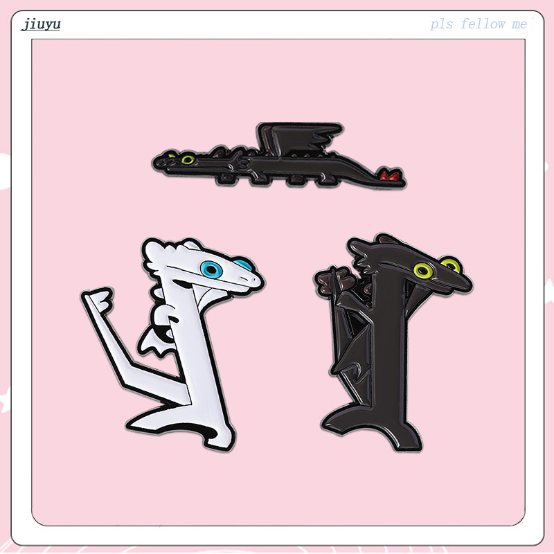 Không Răng Nhảy Men Pin Phim Hình Trâm Huy Hiệu Trên Ba Lô Quần Áo Phụ Kiện Trang Sức Quà Tặng