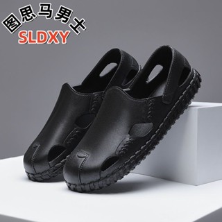 2025 Dép Sandal Mùa Hè Mới Chống Trượt Dép Bít Mũi Dành Cho Lái Xe Ngoài Trời Giày Bãi Biển Nam Chống Nước