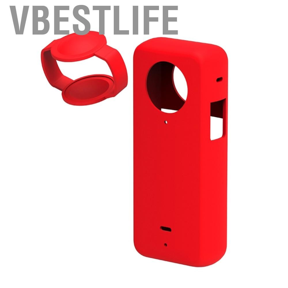 VBESTLIFE Panorama Camera Silicone Vỏ bọc bảo vệ với ống kính phụ kiện Insta360 x3 phụ kiện Insta360