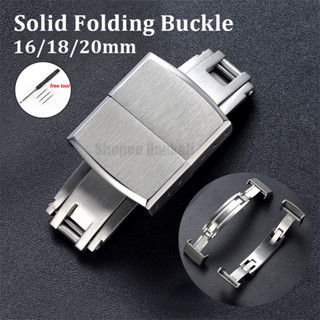  Khóa đồng hồ nguyên khối bằng thép không gỉ 304 16mm 18mm 20mm Dây đeo đồng hồ đa năng Khóa bướm cho Patek Philippe Bấm đôi Khóa gấp 