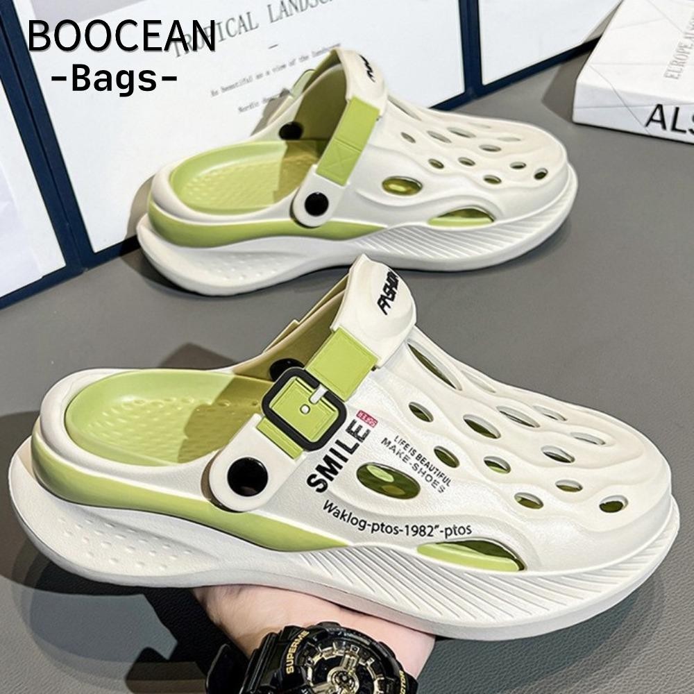 Dép nam BOOCEAN, Dép đế dày chống trượt, Dép đế dày mềm mại thoải mái Unisex Đi biển mùa hè