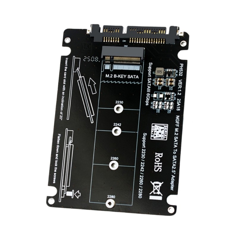 YXA M 2 B Key to Adapter Card Hỗ trợ cho 2230 2242 2260 2280 Cài đặt đĩa cứng