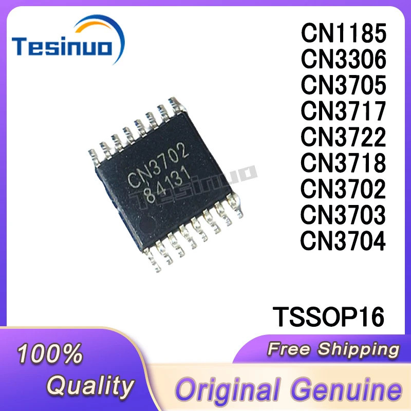 1-5 CÁI CN3702 CN3703 CN3704 CN3705 CN3717 CN3718 CN3722 CN1185 CN3306 TSSOP16 chip sạc pin Lithium 