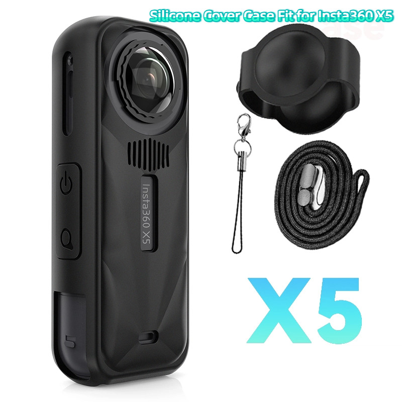 Ốp Lưng Silicon Phù Hợp Cho Insta360 X5 Hành Động Toàn Cảnh Camera Bảo Vệ Tay Áo Cho Insta 360 X5 Ph