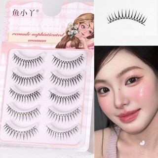 Người Phụ Nữ DIY Anime Full Strip Mi Tự Nhiên Spiky Wispy Dày Mắt Mi Để Mở Rộng Đôi Mắt Của Bạn Tự Nhiên