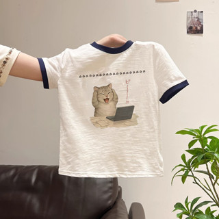 áo thun baby tee trắng mùa hè áo hàn quốc nữ ôm body  cotton 100% SALMO áo phông local brand