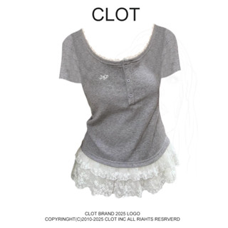 áo thun nữ ôm body Giả 2 áo áo thun hàn mùa hè baby tee CLOT áo phông local brand