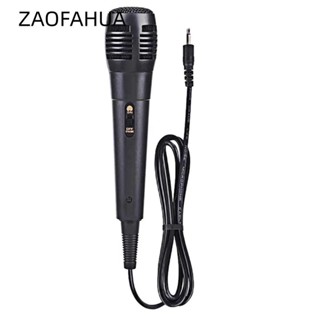 Mic Vocal ZAOFAHUA, Micrô năng động màu đen chuyên nghiệp, Ghi âm Karaoke ống giọng nói 3,5 / 6,35mm tích hợp có dây