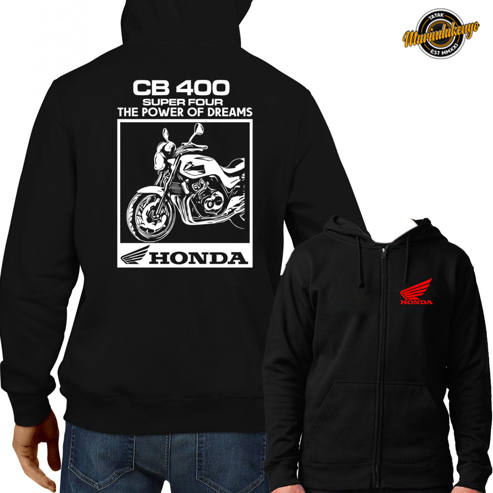 Honda Super Four Cb400 Thiết kế mới Tùy chỉnh quần áo Áo khoác Hoodie Express có dây kéo