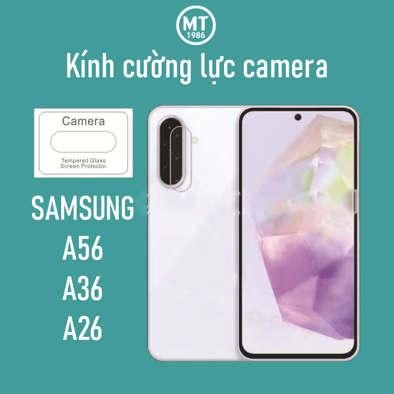 Kính Cường Lực CAMERA Samsung A56 5G/ Galaxy A36 5G/ A26 5G Trong Suốt Bám Dính Tốt, Bảo vệ ống kính