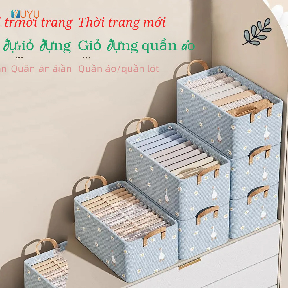 Hộp vải đựng quần áo YUYU, Túi đựng quần áo chống bụi sắp xếp tủ quần áo luôn sạch sẽ ngăn nắp