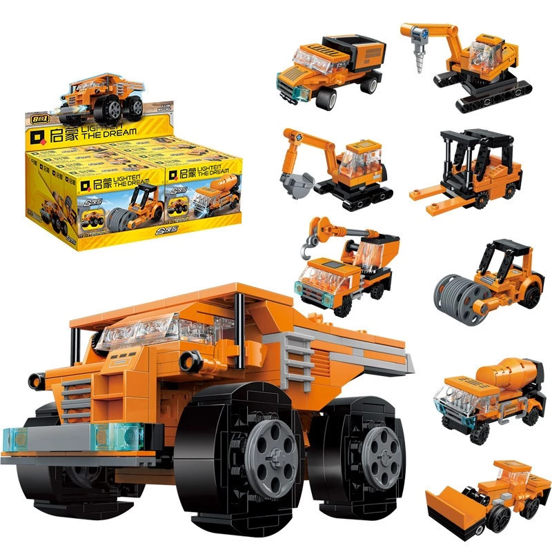 Đồ chơi lắp ghép Qman 42204 Bộ Xe Công trình 42204 (lẻ 1 mẫu nhỏ) - QMAN