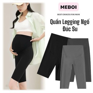 Quần LEGGING BẦU NGỐ Su trơn cao cấp Co giãn mẹ Bối có chun khuy chỉnh size kèm đáp bụng LS3