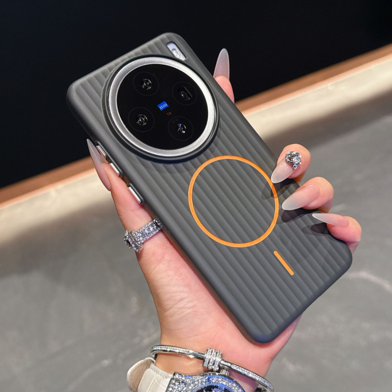 Ốp điện thoại sạc không dây từ tính họa tiết sóng sang trọng cho VIVO X200 Ultra X200 Pro X200S X100