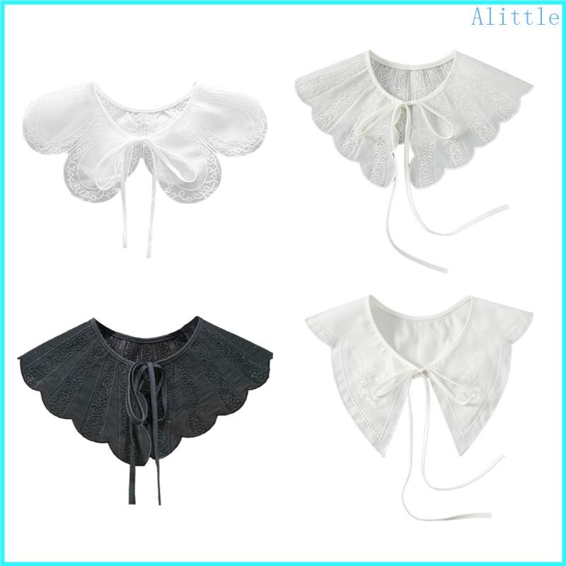 Alia Thời Trang Nữ Cổ Giả Thêu Cổ Áo Buộc Choker Phụ Kiện Mùa Hè