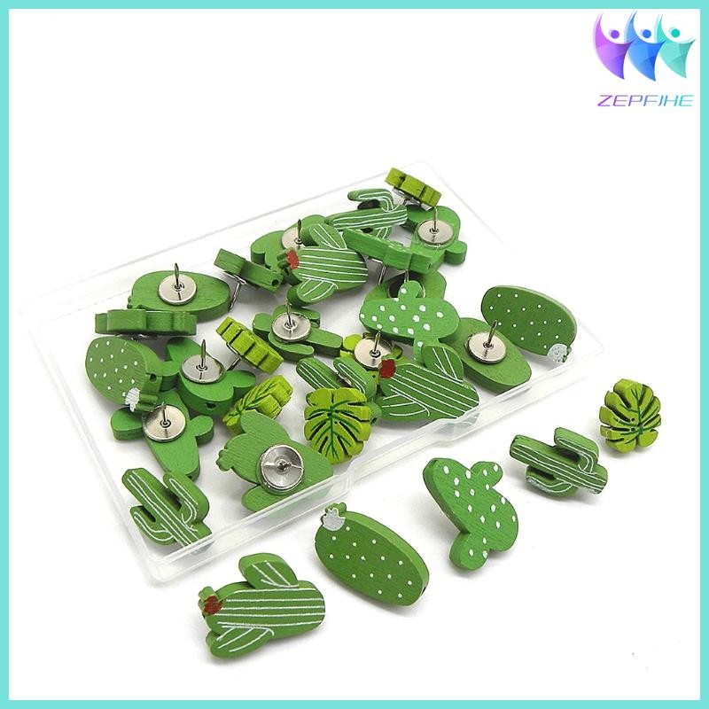 Nio 30 Chiếc Ngón Tay Cái Tack Trang Trí Xương Rồng Đẩy Chân Cho Hình Ảnh Tường Bản Tin Nút Chai Ban