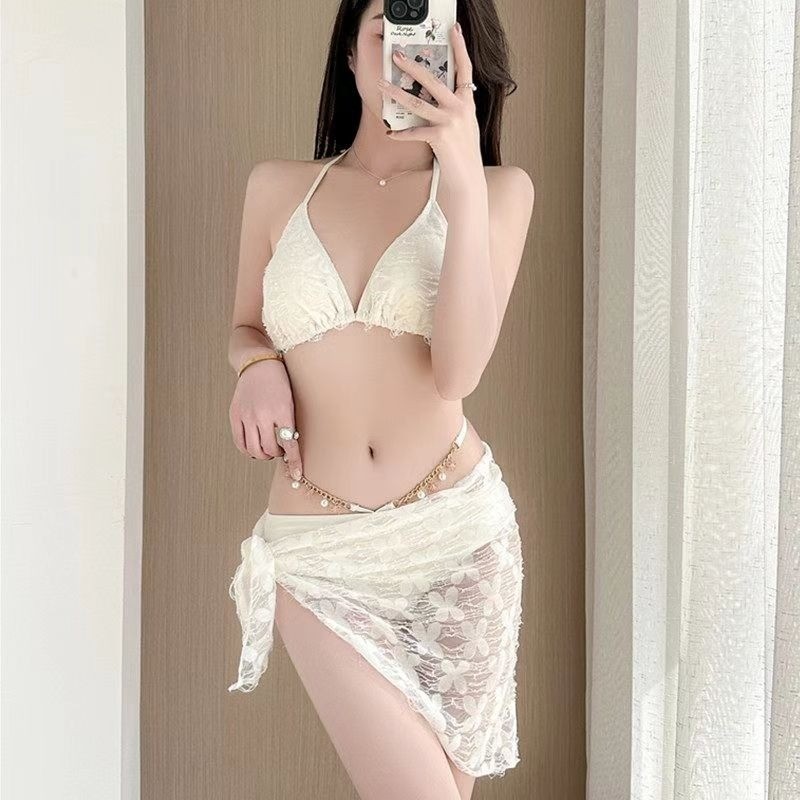 Đồ Bơi Nữ Gợi Cảm Bảo Thủ Bikini Bộ Ba Mảnh Phiên Bản Hàn Quốc Ngực Nhỏ Tập Hợp Đồ Bơi Bên Biển | BigBuy360 - bigbuy360.vn