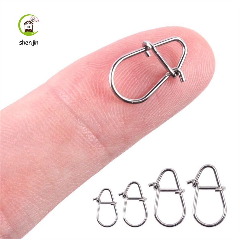 SHENJIN Mồi Câu Cá Kết Nối Khóa Snap Connector 00 # -3 # Thép Không Gỉ Pesca Fish Tool An Toàn Câu C
