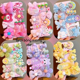 Set 9 kẹp tóc xᶖnh xắn dễ thương cho nữ đẹp hot trend hàn quốc