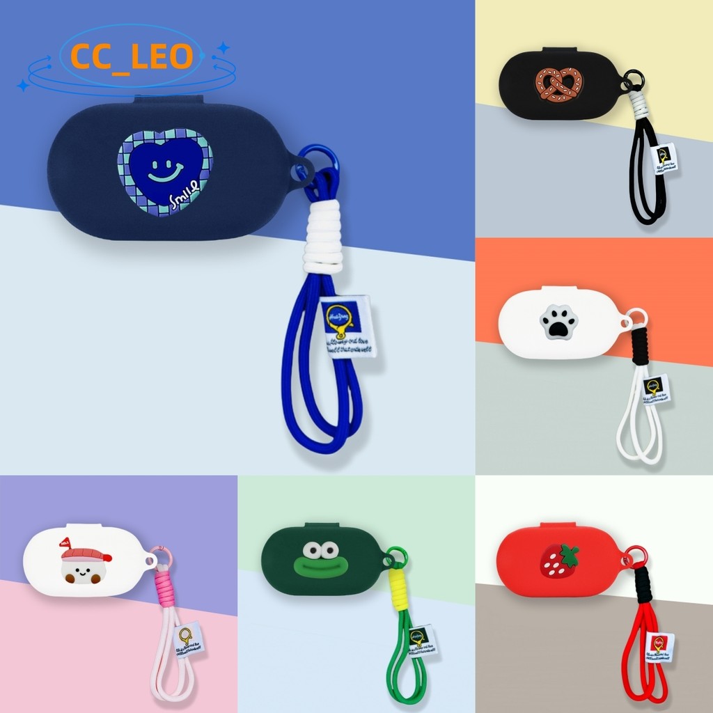 For Anker Soundcore V20i Case Cute Lanyard Pendant Soundcore V20i Silicone Soft Case Cartoon Shockpr