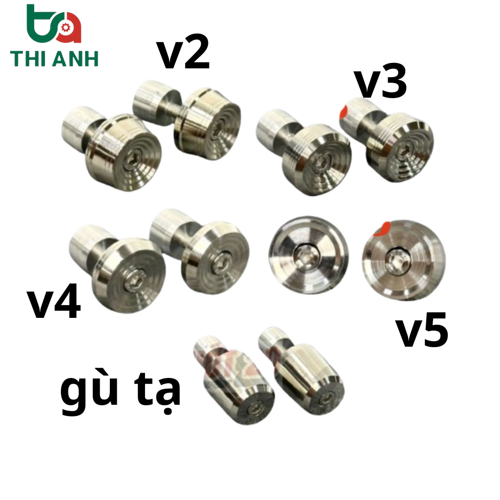 Cặp Gù inox 304 tặng kèm Nhôm đóng gù - Gù gắn bao tay xe máy, phù hợp mọi loại bao tay, chất liệu i