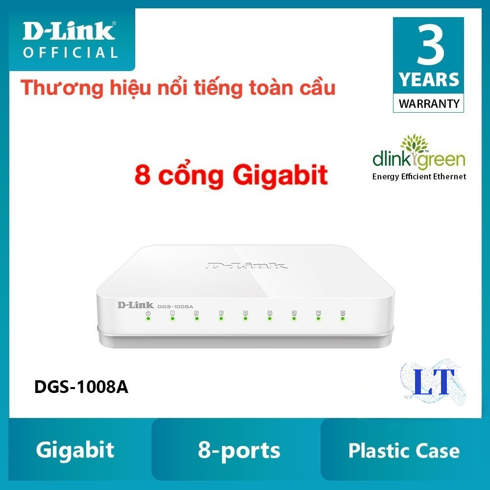 D-Link gigabit 8 cổng Bộ chia tín hiệu Switch RJ45 10/100/1000Mbps - Thiết bị chuyển mạch D-LINK DGS