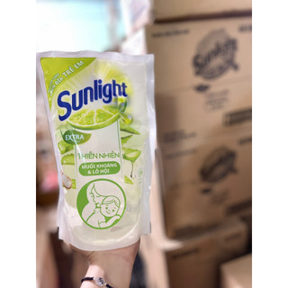  Rửa chén Sunlight Muối khoáng và Lô hội Túi 550g - 200g - An toàn cho chén dĩa trẻ em xe 