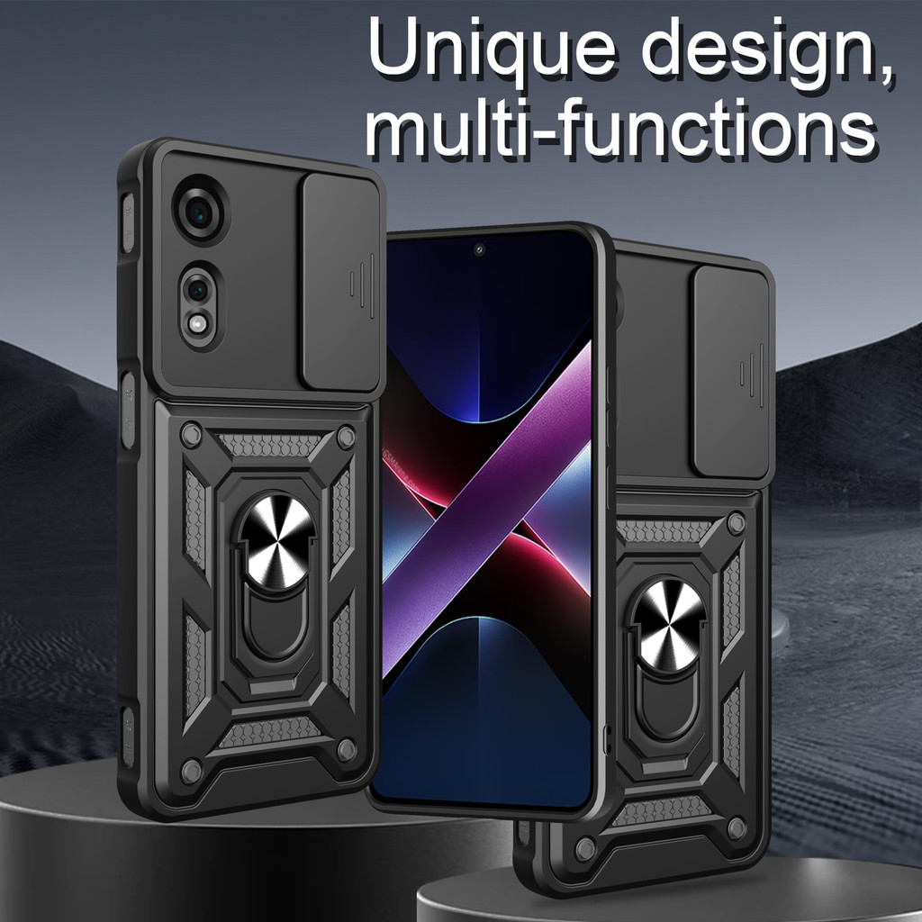 Vỏ Chống Sốc Cho ZTE Nubia Neo 2 Vỏ Điện Thoại Trượt Ống Kính Máy Ảnh Bảo Vệ Vòng Đứng Ốp Lưng Cho Z