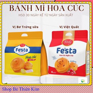 Combo 3 Túi Bánh Mì Hoa Cúc Ngàn Lớp Fe'sta Richy (3 bánh/túi) Thơm Ngon, Dinh Dưỡng Và Tiện Lợi