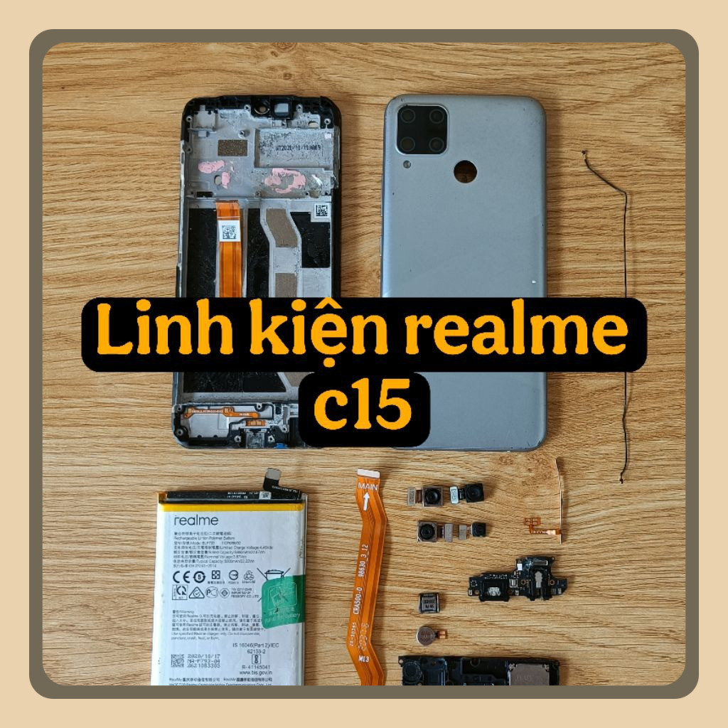 Linh kiện thay thế BLP793 realme c15 tháo máy chính hãng