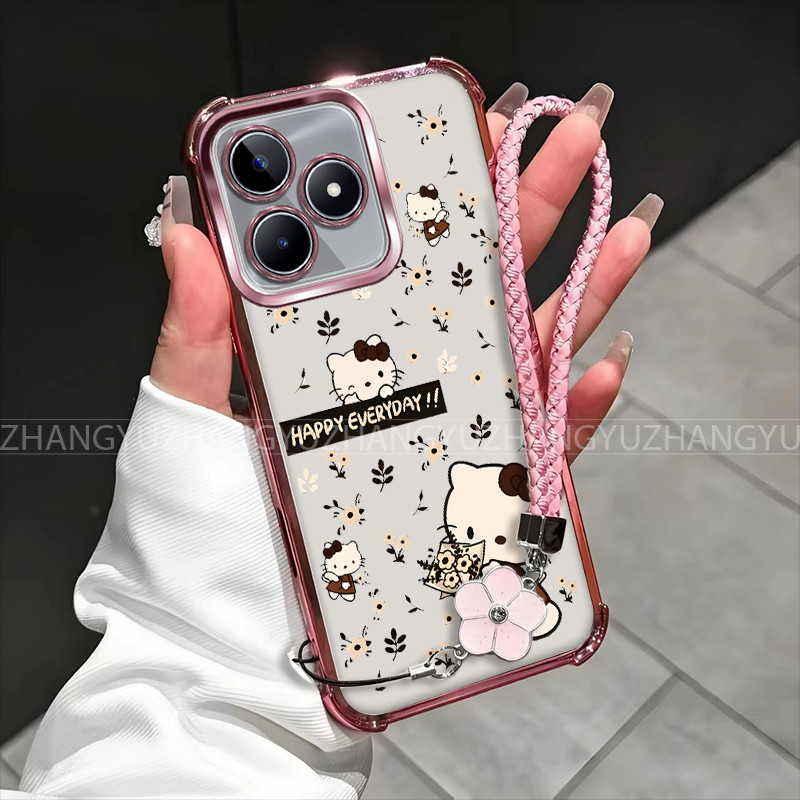 Ốp Lưng Cho Realme C53 C51 NOTE 50 C55 C61 C63 Narzo N63 C65 C67 c75 14x neo 7 Vỏ Điện Thoại Mèo Dễ 