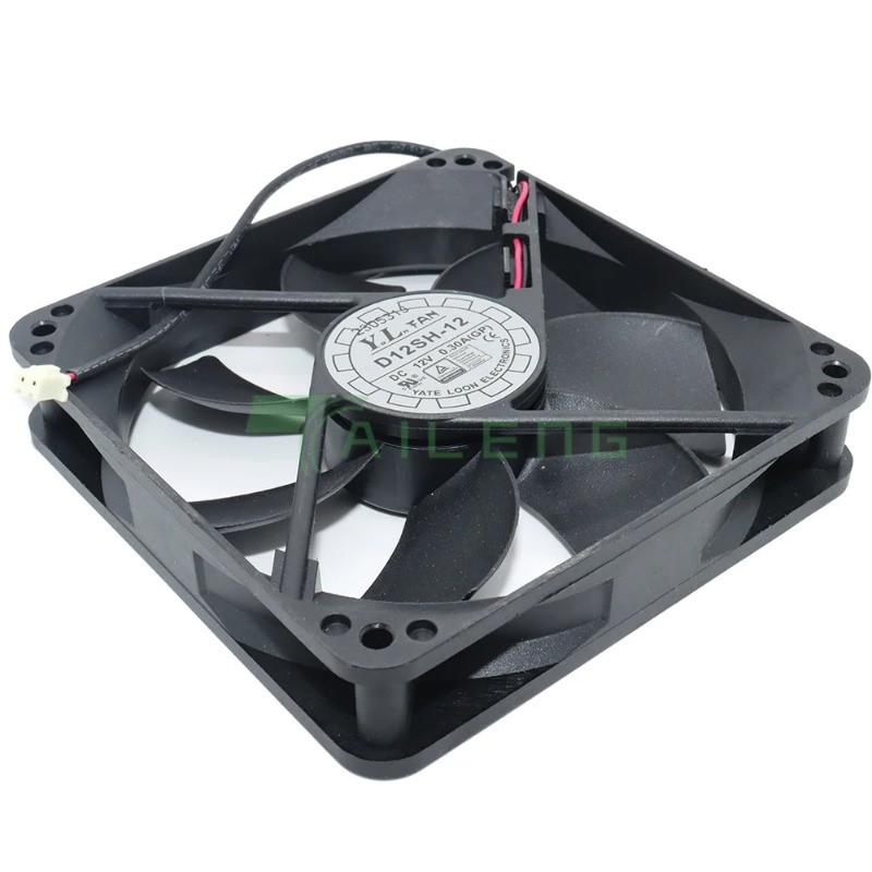 Mới D12SH-12 DC 12V 0.30A Quạt Làm Mát 120 * 120 * 25mm Tắt Tiếng Khung Xe Quạt 12025 12CM