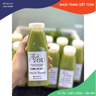 25 chai nhựa VC330ML đựng trà sữa, nước ép kèm nắp cao cấp