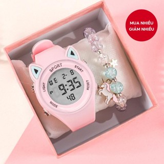Đồng hồ trẻ em kèm vòng tay Bộ quà tặng Đồng hồ thể thao kỹ thuật số cho hộp quà học sinh
