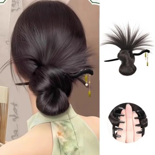 Kẹp tóc giả và tóc nối tóc đuôi ngựa Kẹp tóc Maruko lười bun phụ kiện tóc mịn tự nhiên