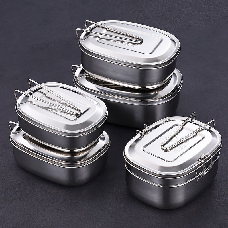 Hộp cơm inox có nắp cho nhân viên văn phòng, hộp bento trái cây, hộp cơm cho sinh viên, hộp cơm hình