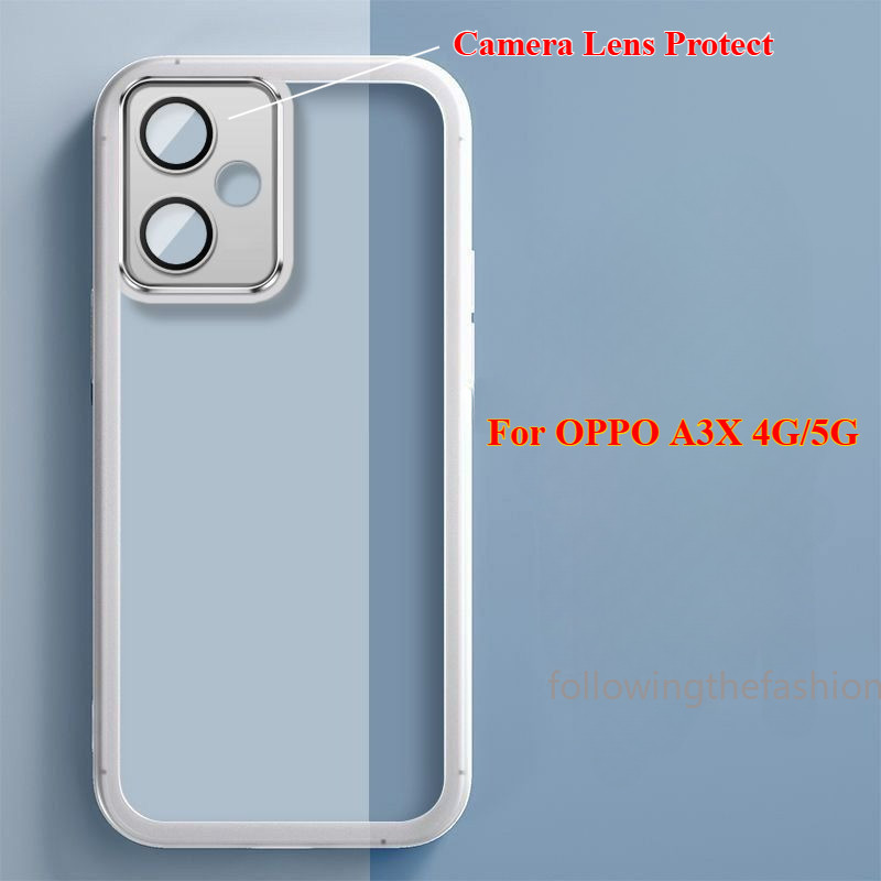 Ốp Lưng Cho Oppo A3x 5G Oppo A3x A3 x A3x A3 A3Pro 4G 5G 2024 Bảo Vệ Ống Kính Máy Ảnh TPU Mềm Trong 