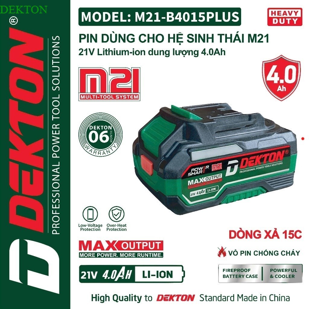 [GIẢM 50% - BH 6T] Pin Dekton M21, M21-B4015PLUS, M21-B4015TP, Chân Pin Phổ Thông Dekon giá gốc