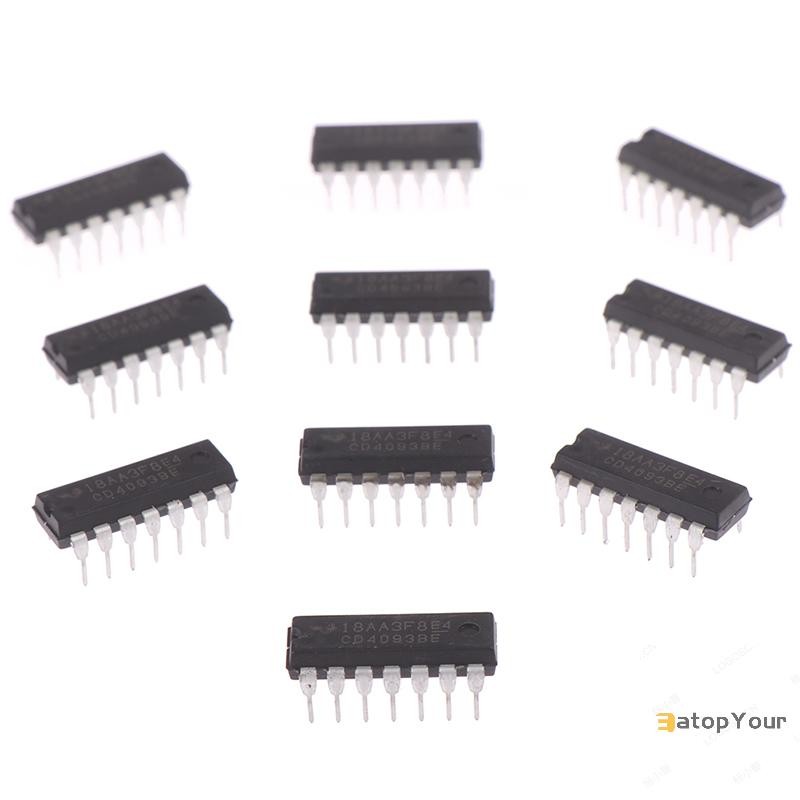 EatopYour 10 Chiếc CD4093BE CD4093 4093 DIP-14 TI CHIP IC Mới