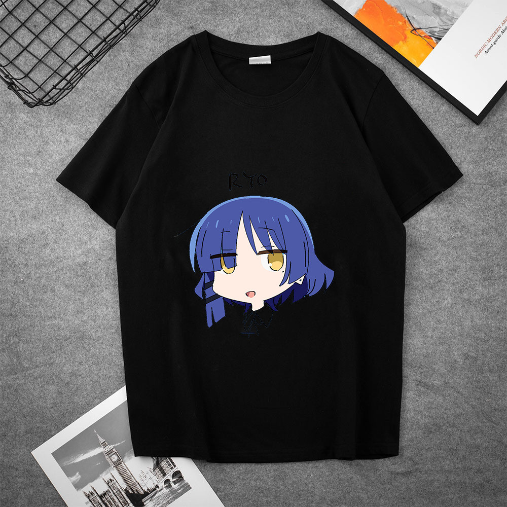 BOCCHI THE ROCK Áo thun unisex Gotoh Hitori Yamada Ryo với tay áo ngắn rộng rãi và thoáng khí