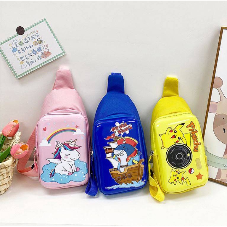 Ere1 Túi Đeo Chéo Ngực / Hông Họa Tiết pikachu / Nàng Tiên Cá Dễ Thương Thời Trang Cho Bé