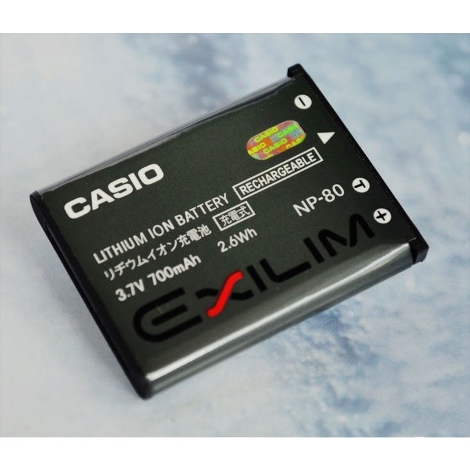 Pin Máy Ảnh + Sạc np-80 chi4c Cho casio ex-h5 h50 h60 z370 z800 r100 r300