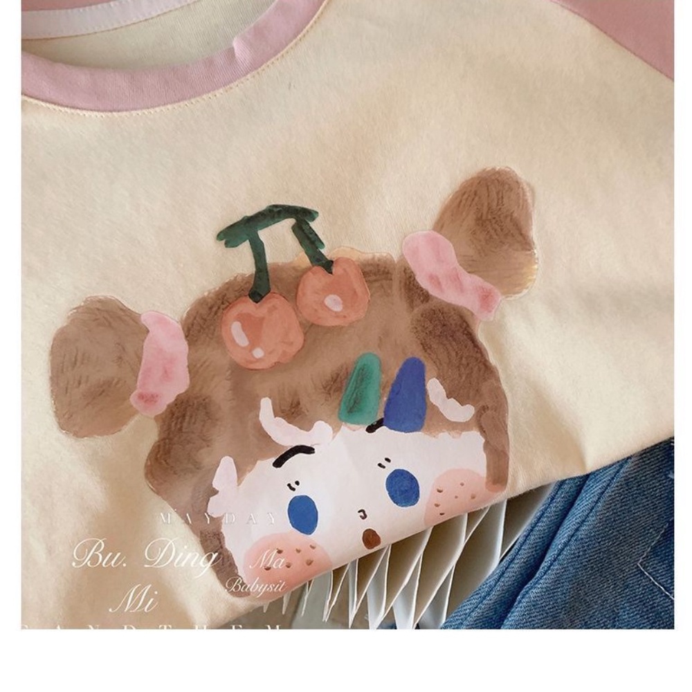 Áo Thun Thiết Kế Mới Thời Trang Mùa Xuân Thu Dành Cho Bé Gái